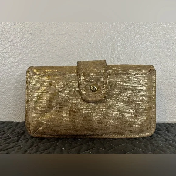 HOBO Bags Hobo International Galaxy Leather Wallet Golden